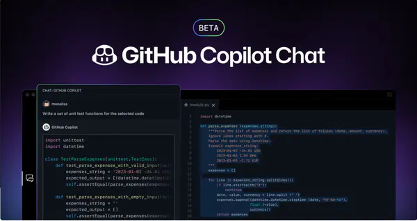 微软 GitHub AI 代码助手 Copilot Chat 开放个人使用，提供实时指导和代码分析功能