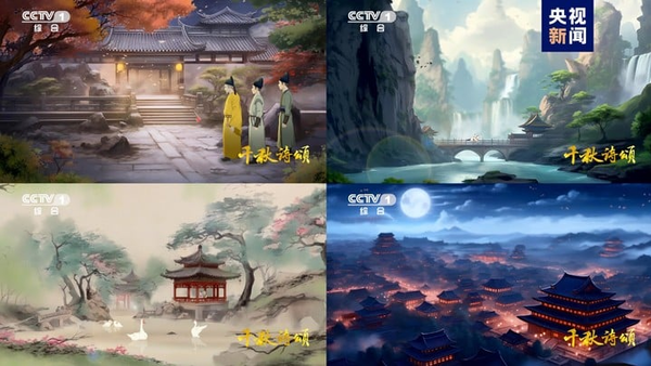中国首部文生视频AI动画《千秋诗颂》在央视开播
